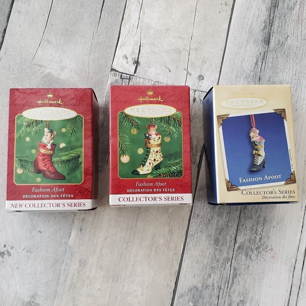 NWT - Fashion Afoot series (2000-2002) Hallmark Keepsake Ornaments